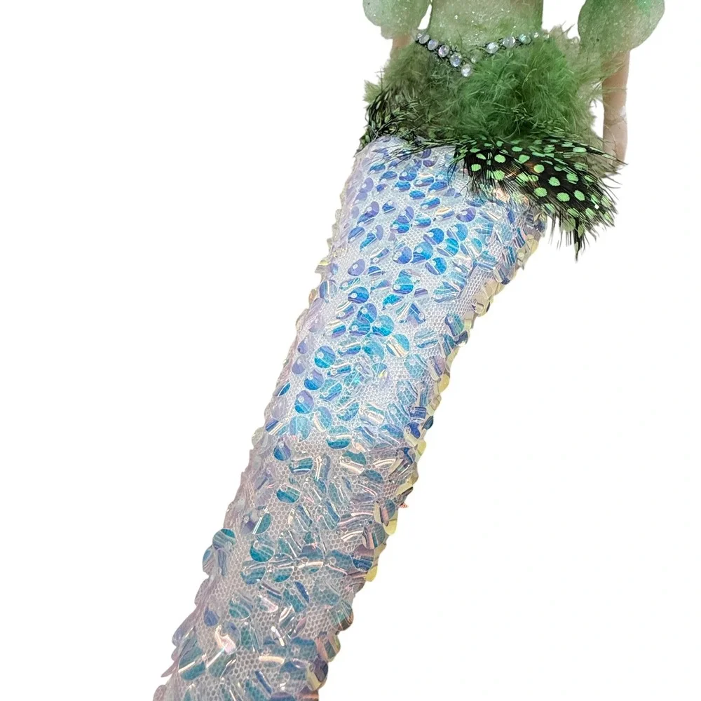 December Diamonds Sea Mist Green Mermaid Girl Doll‎ NIB Christmas Ocean Decor